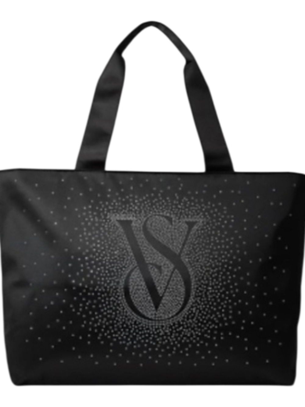 Victoria's Secret Black Tote with Crystal Logo Detail - Picture 3 of 6